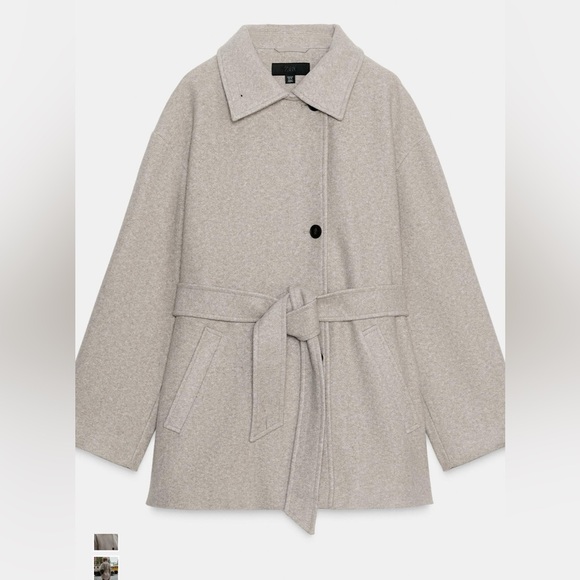 Zara Taupe Trench Coat for Women - Picture 6 of 7
